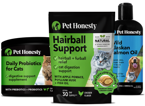 Cat Hairball Digestion Fish Oil Bundle