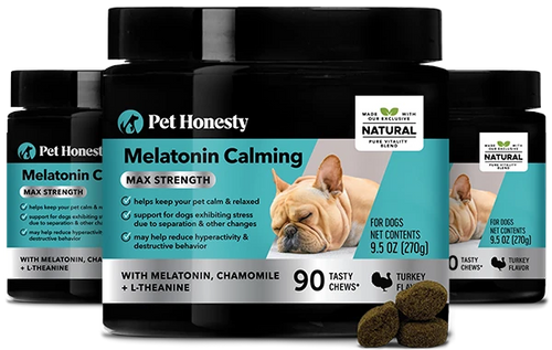 Melatonin Calming Max Strength 3-Pack (Turkey Flavor) 3-Packs PetHonesty 