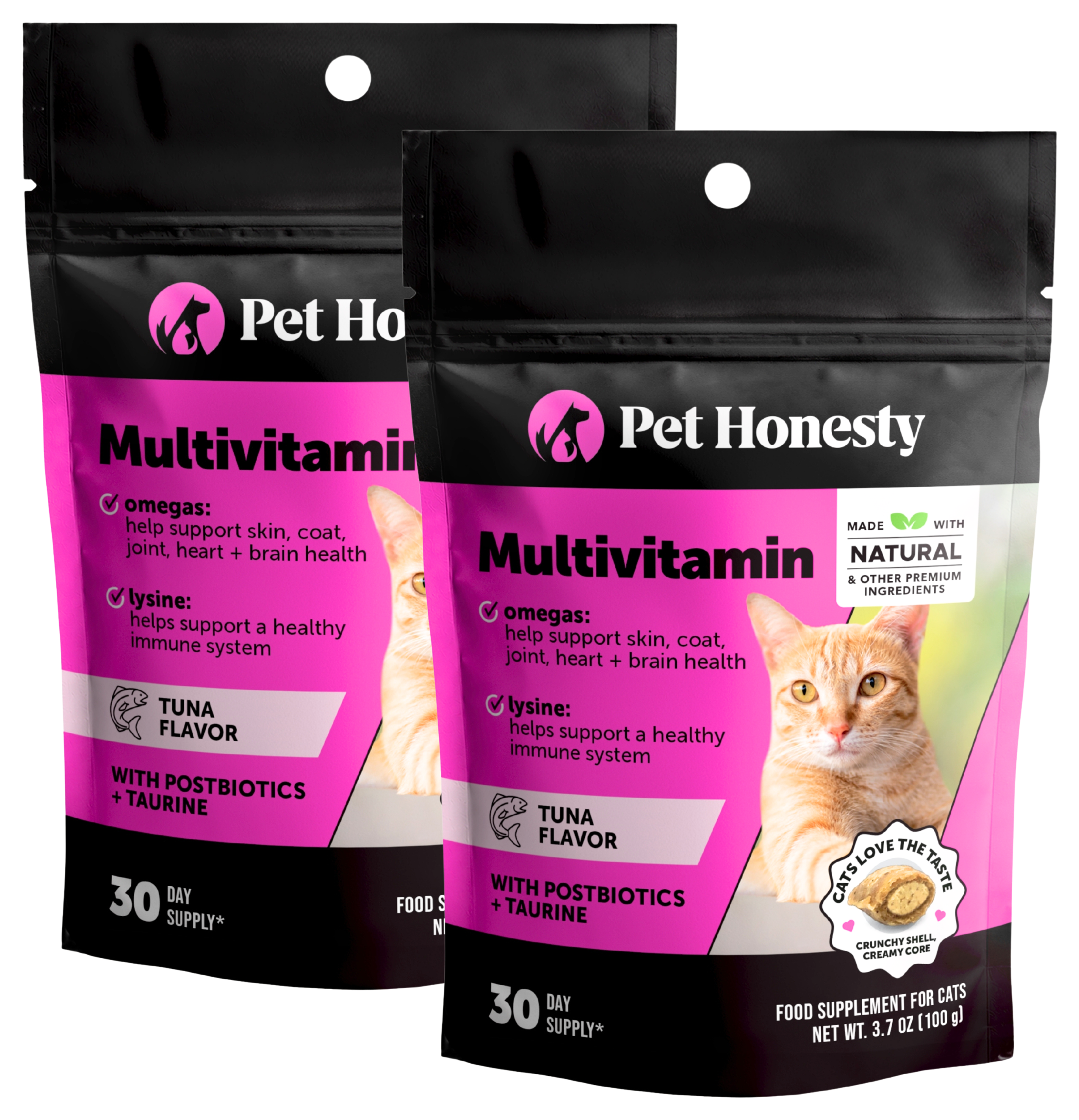 Dual Texture Multivitamin for Cats 2-Pack (Tuna Flavor)